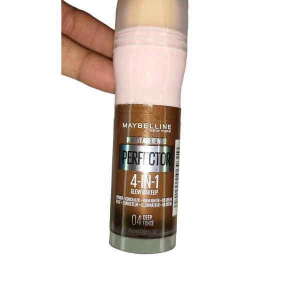 New Maybelline Age Rewind Perfector 4-in-1 Glow Foundation Makeup 04-Deep - Picture 5 of 6